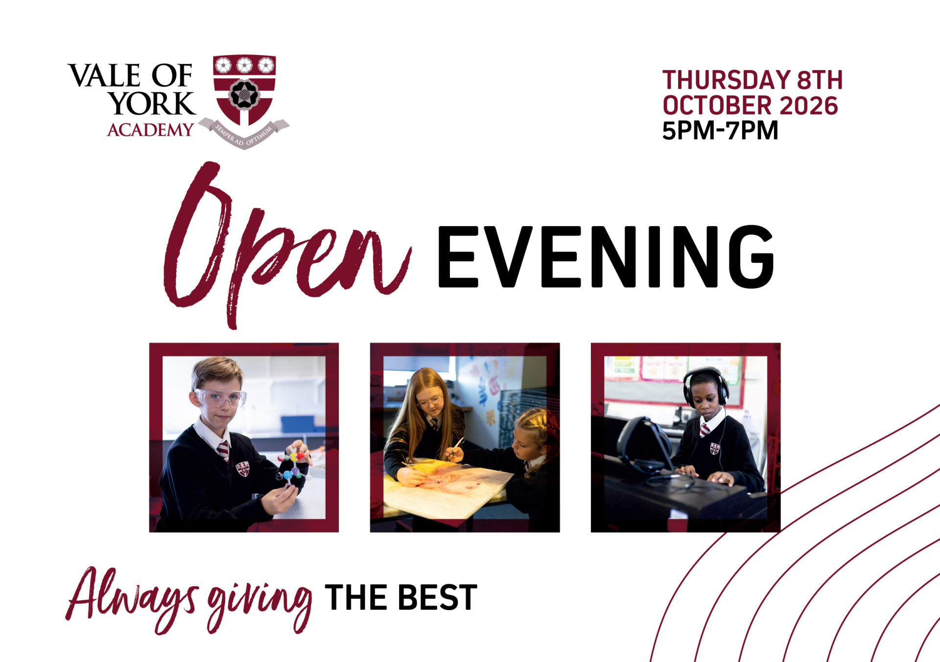VOY Open Evening Flyer
